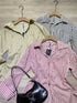 Summer Strip Long Sleeves Zipper Shirts